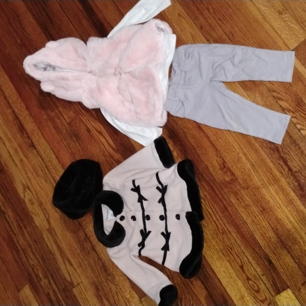 12 Month Girl Outfit And Peacoat With Matching Hat!!